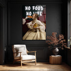 No Food No Life Cam Tablo: Barok Zarafeti ve Pop Art Dokunuşu