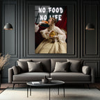 No Food No Life Cam Tablo: Barok Zarafeti ve Pop Art Dokunuşu
