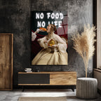 No Food No Life Cam Tablo: Barok Zarafeti ve Pop Art Dokunuşu