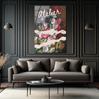 Atelier Çiçek Buketi Temalı Sanatsal Cam Tablo
