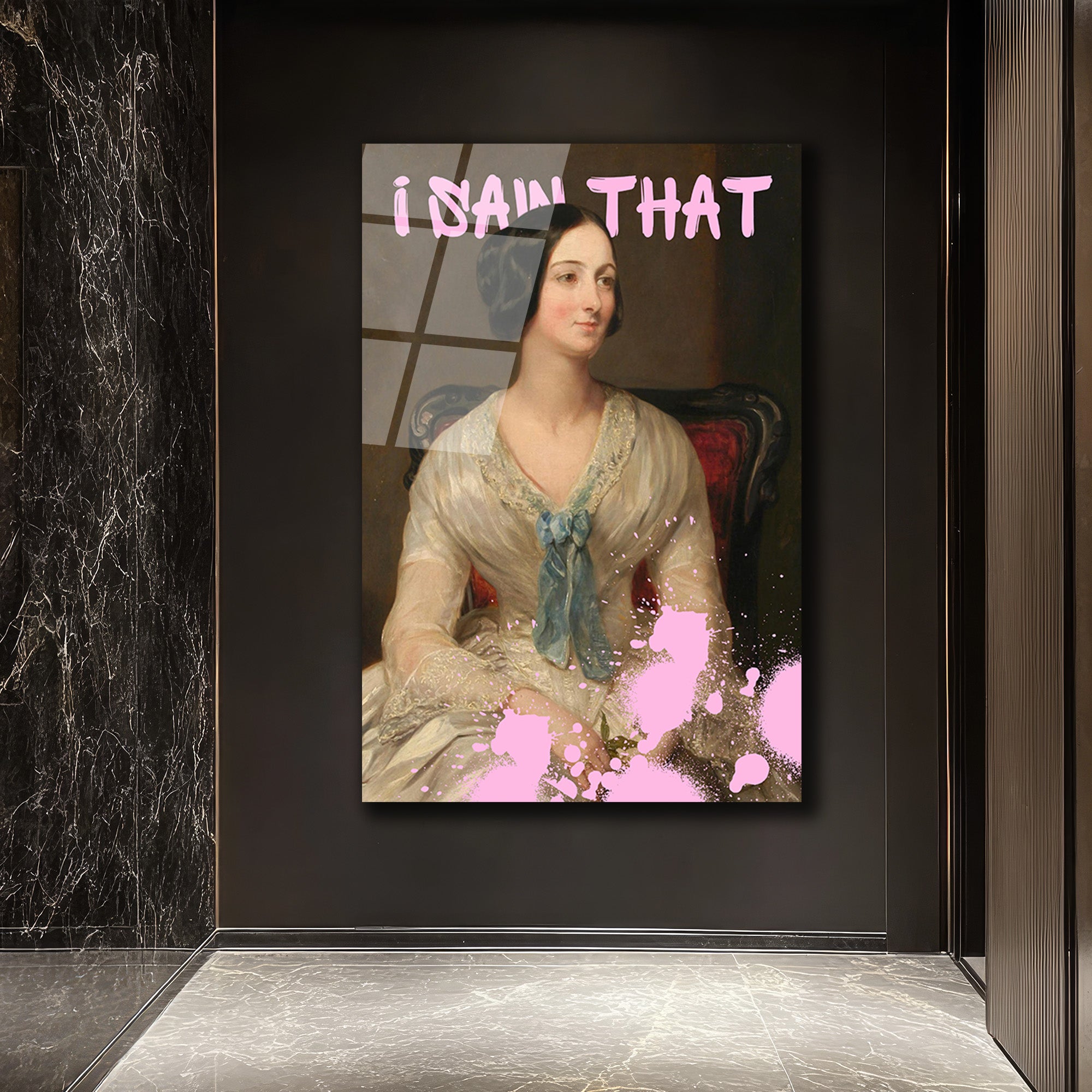 I Saw That Modern Sanat Cam Tablo - Gözlemci Kadın
