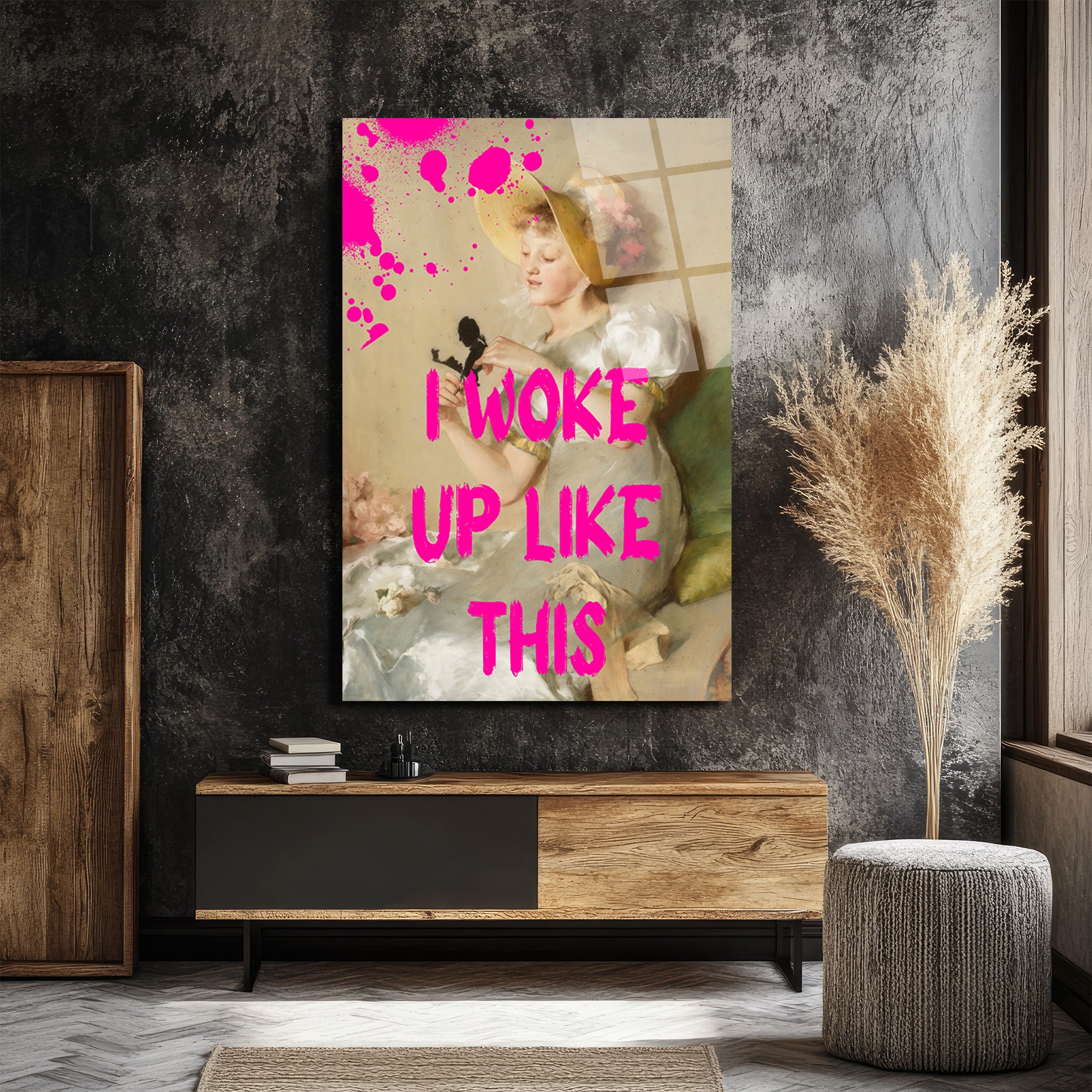 I Woke Up Like This Pop Art Cam Tablo - Glazella Özel Koleksiyon