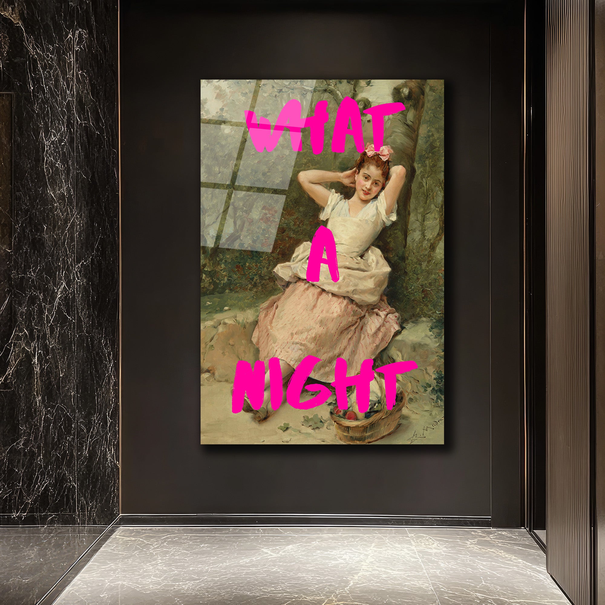 What A Night Pop Art Cam Tablo - Romantik ve Asi Dokunuş