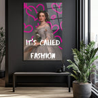 "It's Called Fashion" Graffiti Kraliçe Temalı Modern Cam Tablo