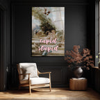 Cupid Stupid İronik Aşk Temalı Cam Tablo
