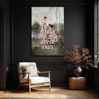 "A True Love Story Never Ends" Romantik Cam Tablo