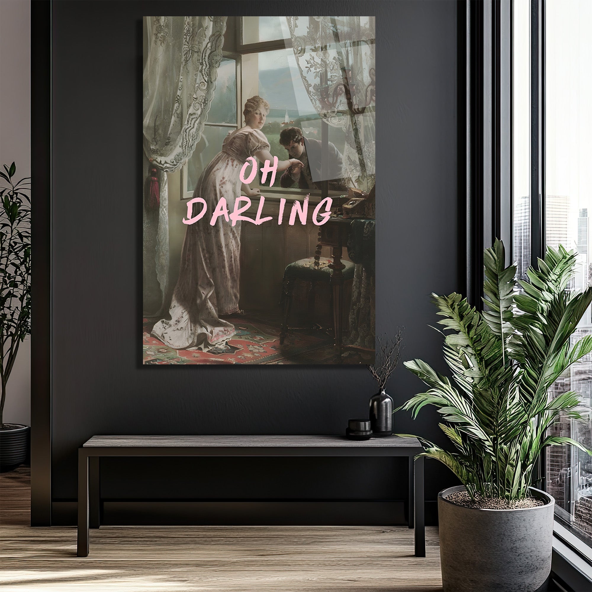 Oh Darling: Vintage Romantik Anlar Cam Tablo