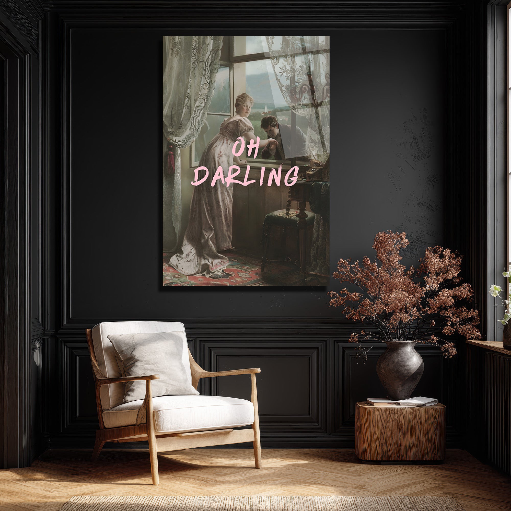 Oh Darling: Vintage Romantik Anlar Cam Tablo