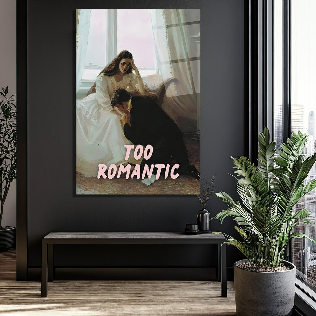 Çok Romantik Cam Tablo - Melankolik Aşkın Sanatsal Yansıması