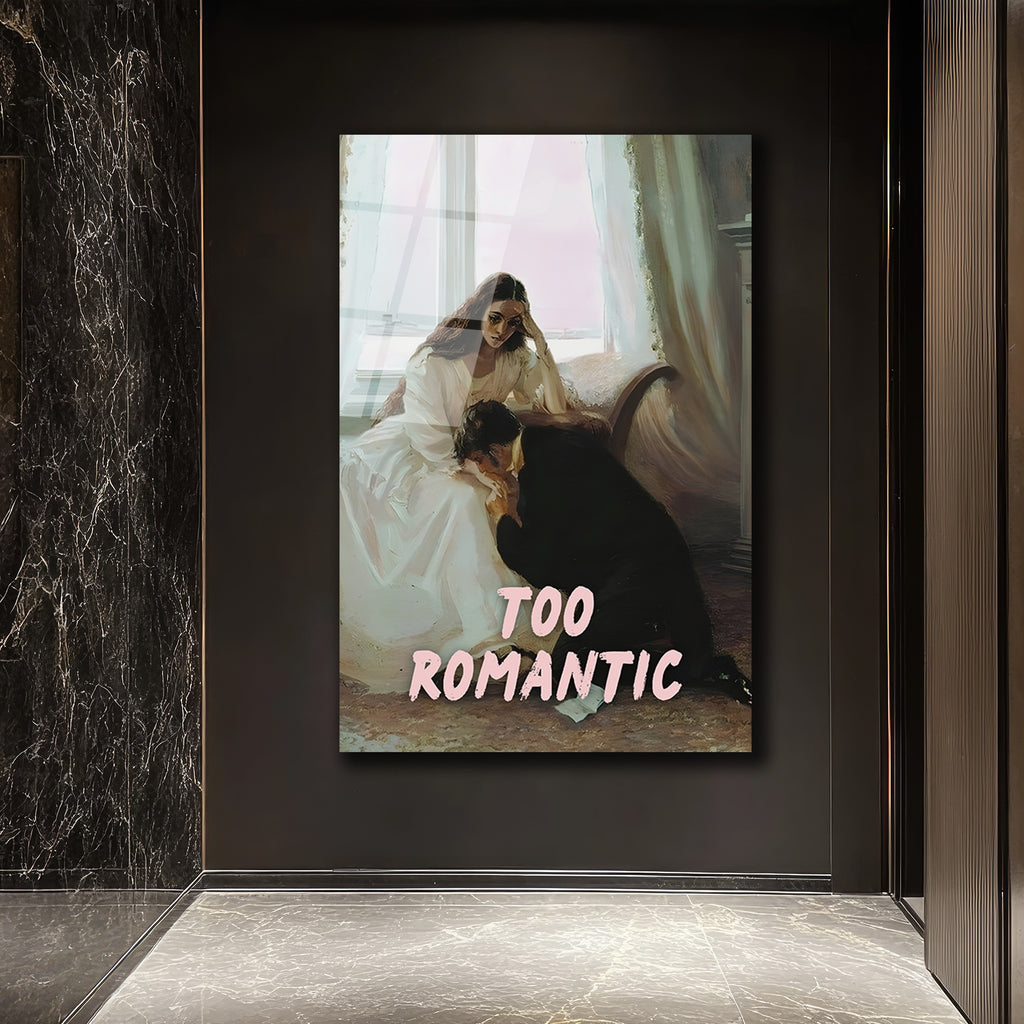 Çok Romantik Cam Tablo - Melankolik Aşkın Sanatsal Yansıması