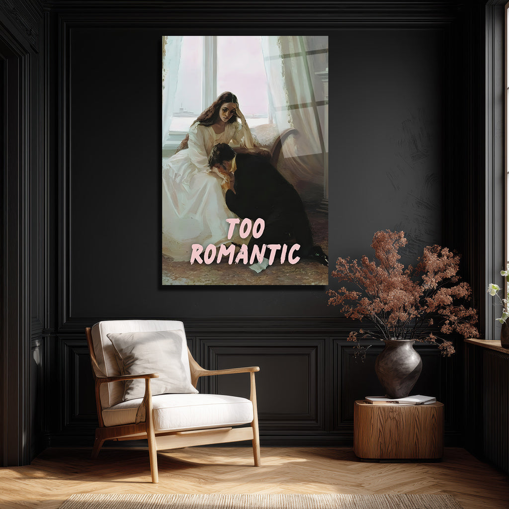 Çok Romantik Cam Tablo - Melankolik Aşkın Sanatsal Yansıması