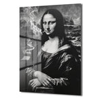 Asi Mona Lisa: Siyah Beyaz Modern Temperli Cam Tablo