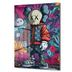 Urban Rüyalar Kaws Stili: Canlı Renkler Modern Cam Tablo