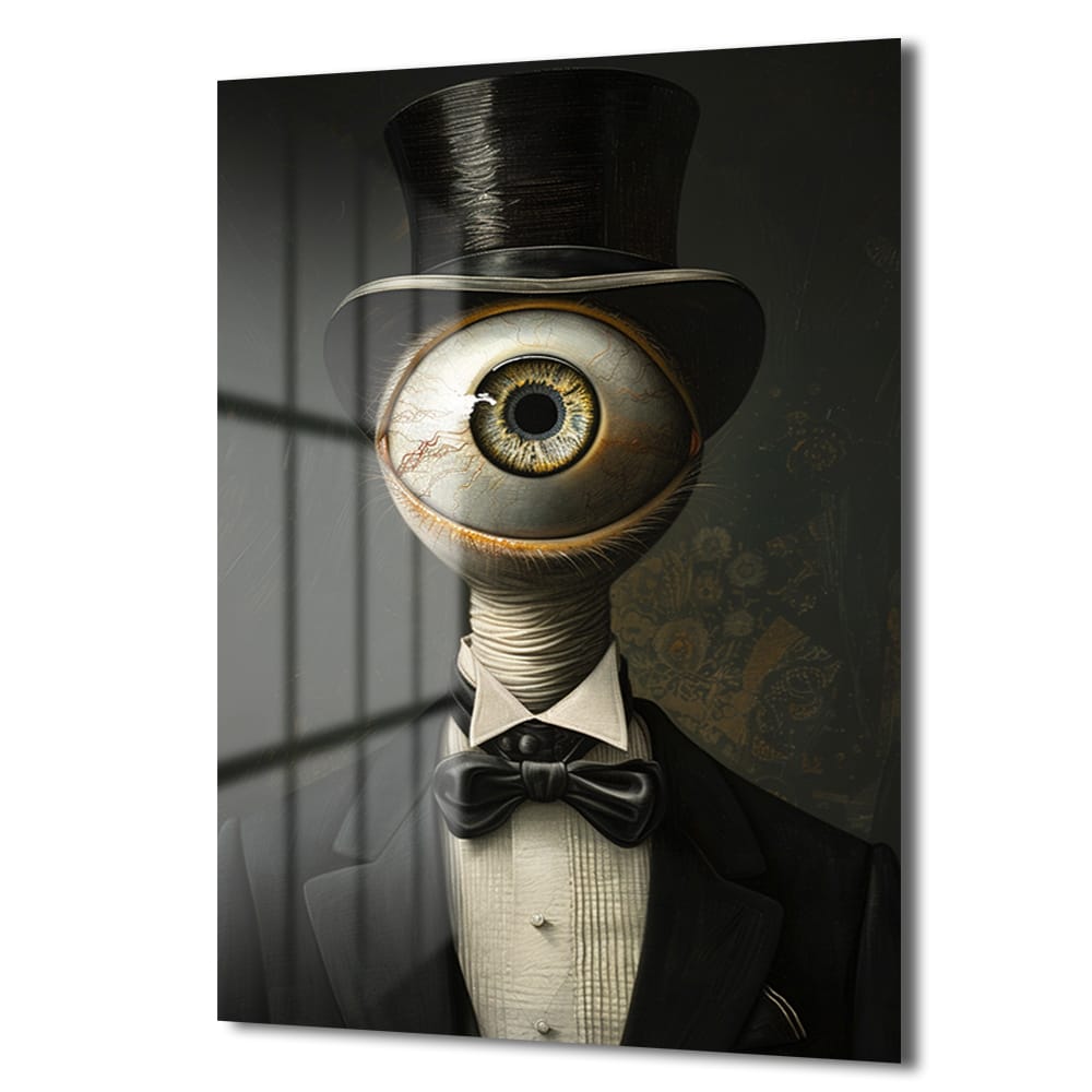 Gizemli Göz Beyefendi: Sürrealist Cam Tablo