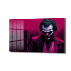 Joker'in Şehri: Koyu Pembe Gotham Temalı Modern Cam Tablo